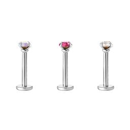 16 Gauge Stainless Steel 3pc. Body Jewelry Set