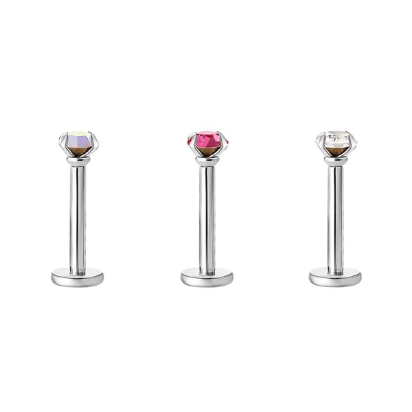 16 Gauge Stainless Steel 3pc. Body Jewelry Set
