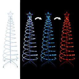 Alpine 5ft. Multicolor LED Small Spiral Christmas Tree