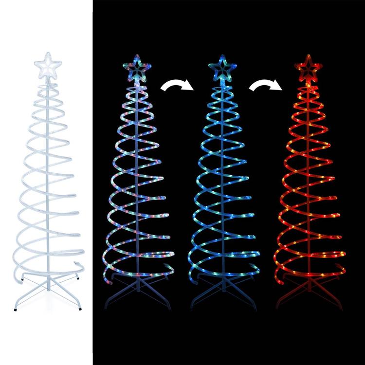 Alpine 5ft. Multicolor LED Small Spiral Christmas Tree