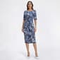 Womens Connected Apparel Floral Side Drape Sheath Dress - image 1