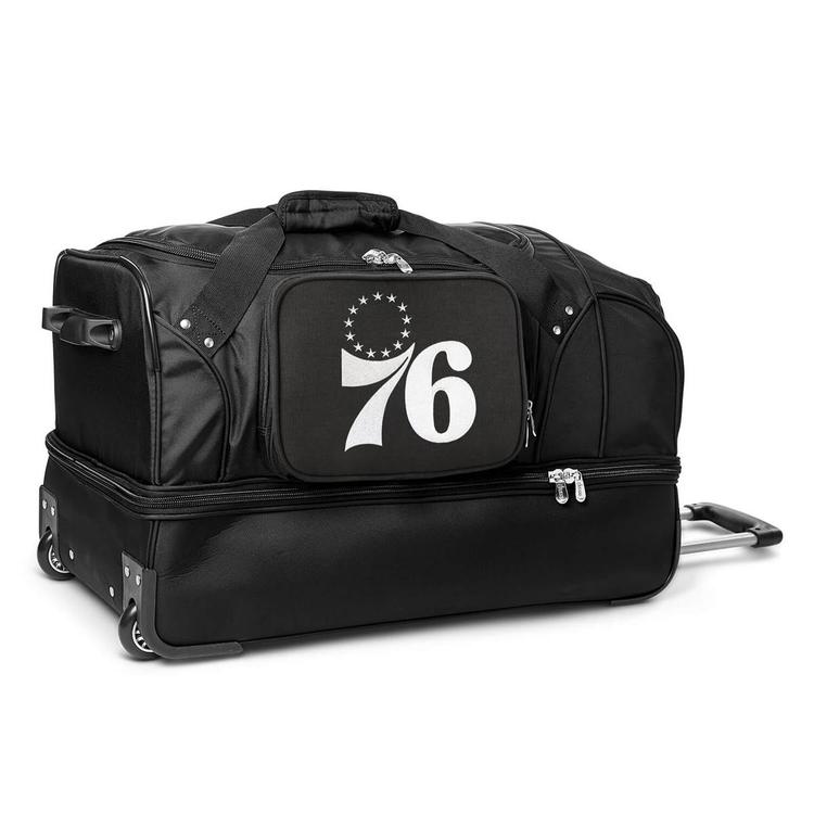 MOJO Philadelphia 76ers 27in. Drop Bottom Wheeled Duffel Bag