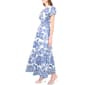 Womens Cece Short Sleeve Floral Cotton Poplin Maxi Dress - image 3
