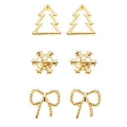 Bow/Tree/Snowflake Trio Earrings