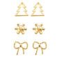 Bow/Tree/Snowflake Trio Earrings - image 1