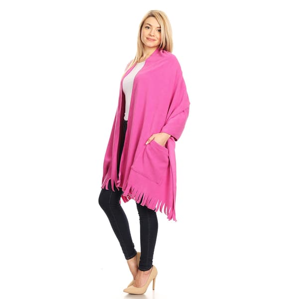 Womens White Mark Poncho Shawl