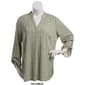 Plus Size Ruby Rd. Must Haves II Textured Henley Tunic Blouse - image 3