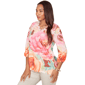 Womens Ruby Rd. Renaissance Romance Scallop Neck Floral Blouse - image 2