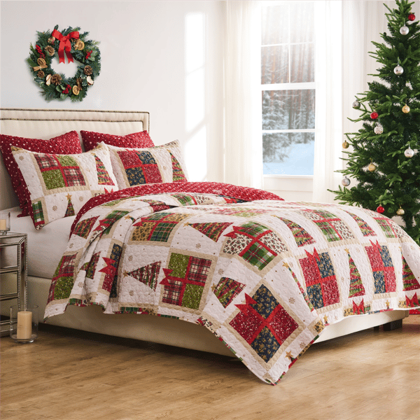 Greenland Home Fashions™ Deck the Halls Festive Quilt Set