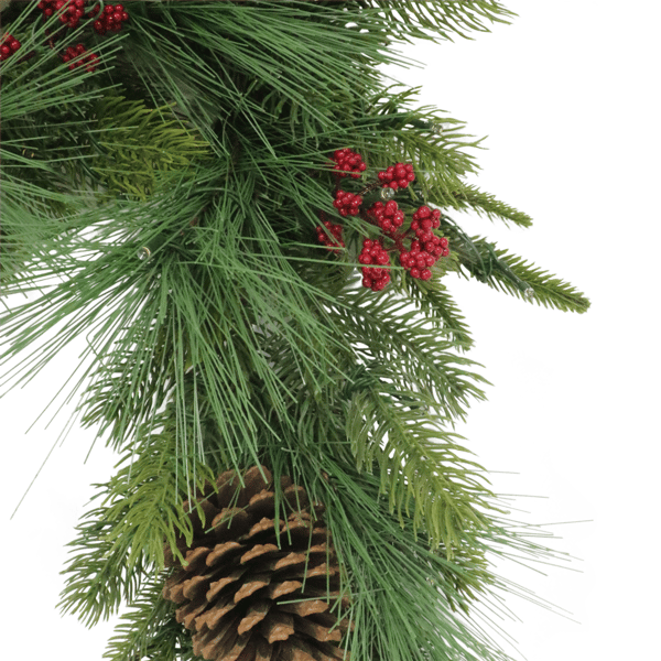 Puleo International 6ft. Pre-Lit Adorned Christmas Garland