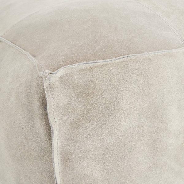 9th & Pike® Rustic Leather Pouf Ottoman