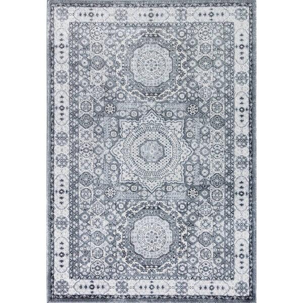 Rugs America&#40;tm&#41; Hailey Ice Cube Silver Abstract Vintage Area Rug - image 