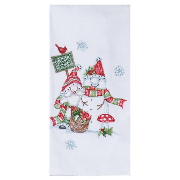 Kay Dee North Pole Gnome Embroidered Kitchen Towel - image 
