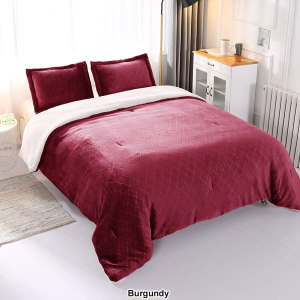 Mountain Ridge® 3pc. Box Knit Sherpa Comforter Set Boscov's