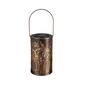 Evergreen Solar Oil Rubbed Bronze Cut Out Pumpkins Lantern - image 1