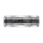 Mens Lynx Stainless Steel Ring with Crushed Titanium Stripe Inlay - image 5
