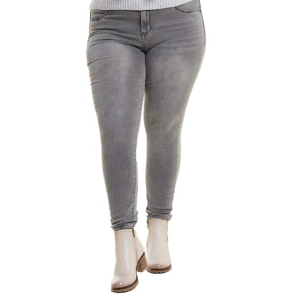 Juniors Plus Wallflower Blair High Rise Denim Skinny Jeans - image 
