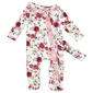 Baby Girl (NB-9M) Baby Essentials 2pc. Floral Footie w/ Headband - image 1