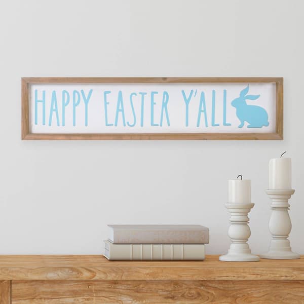 Northlight Seasonal Wooden Framed Happy Easter Y''all Wall Décor