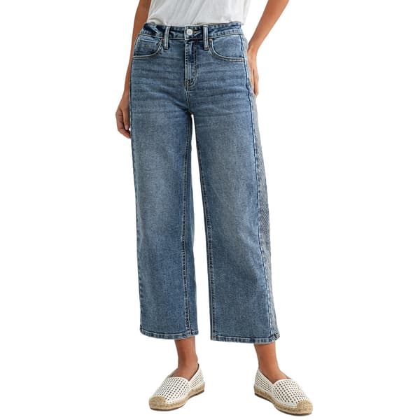 Womens City Blues  Release Hem Straight Leg Crop Jeans - image 