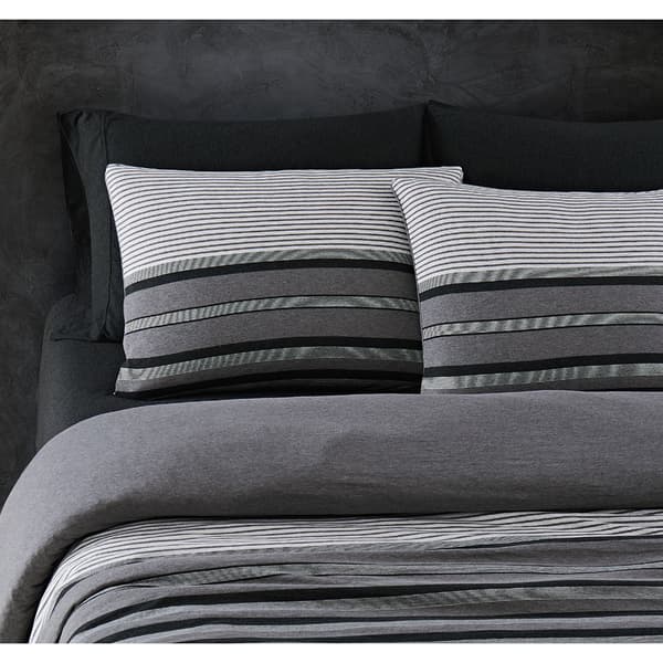 Sean John Knit Stripe Jersey Duvet Cover Set