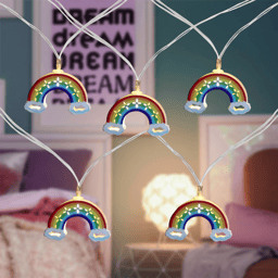 Northlight 4.5ft. LED Rainbows & Clouds Patio Light Set