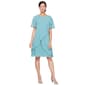 Plus Size SLNY Short Sleeve Asymmetric Tulip Sheath Dress - image 1