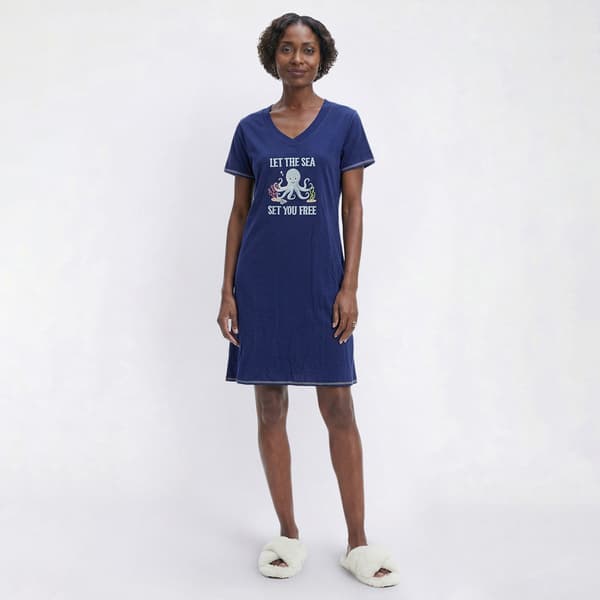 Plus Size René Rofé® "Let The Sea Set You Free" Nightshirt