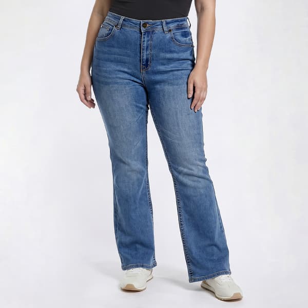 Juniors Plus Gogo Jeans High Rise 1 Button w/ Rhinestone Pocket