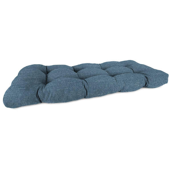 Jordan Manufacturing Tori Denim Wicker Settee Cushion - image 