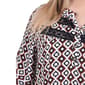 Plus Size NY Collection Long Sleeve Crochet Inset Blouse - image 4