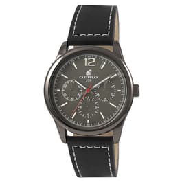 Mens Caribbean Joe Black Strap Watch - CJ7040GU