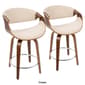 LumiSource Curvini Mid-Century Modern Counter Stools - Set of 2 - image 8