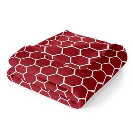 Spirit Linen Home&#40;tm&#41; Velvet Plush Honeycomb Throw Blanket