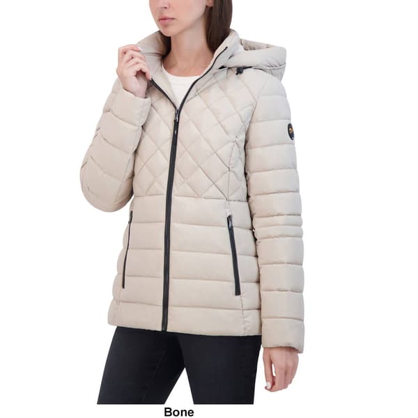 Womens HFX Stretch Puffer Jacket w/Sherpa Trim