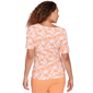 Petite Hearts of Palm All Sun and Games Abstract Floral Blouse - image 2