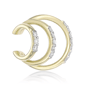 Brilliant Grown Gold-Plated 1/6ctw. Lab-Grown Diamond Ear Cuff - image 4