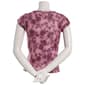 Juniors Madden Girl Cap Sleeve Plush Waffle Surplus Top - Wine - image 3
