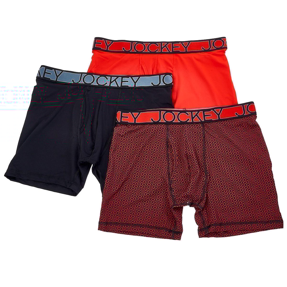 Mens Jockey® 3pk. Active Micro Boxer Briefs - Red
