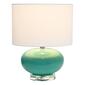 Lalia Home Modern Ovaloid Glass Bedside Table Lamp w/White Shade - image 1