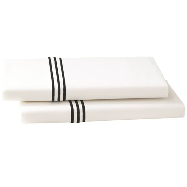 Cassadecor 300 TC Embroidered Triple Line Bedding Pillowcase Set - image 