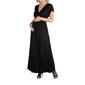 Plus Size 24/7 Comfort Apparel Maxi Maternity Empire Waist Dress - image 2