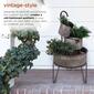Alpine 3-Tier Stacked Rustic Metal Tub Planter Fountain - image 10