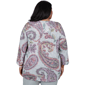 Plus Size Alfred Dunner Vail 3/4 Sleeve V-Neck Paisley Blouse - image 2