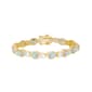 Gianni Argento Gold Plated Lab Opal Oval Bracelet - image 1