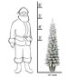 Santa''s Workshop 5ft. Pre-Lit Warm White Flocked Slim Potted Tree - image 2