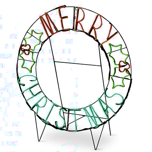 National Tree 41in. Pre-Lit Strip Merry Christmas Decoration - image 