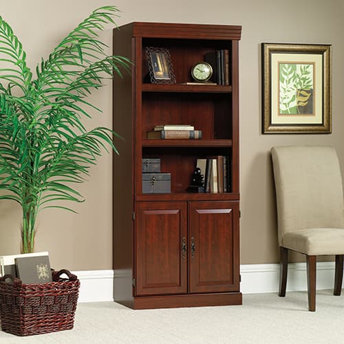 Sauder Heritage Hill Library with Doors - Classic Cherry