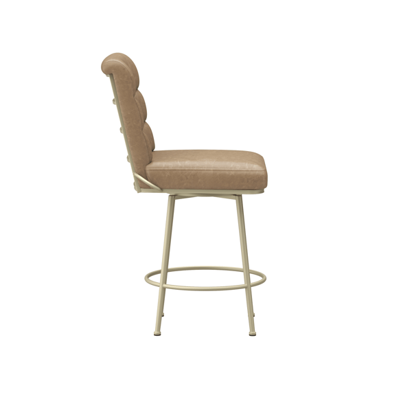 HH2 Home Stause Channel-Tufted Counter Height Swivel Stool