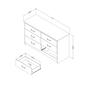 South Shore Tassio 6-Drawer Grey Oak Double Dresser - image 4